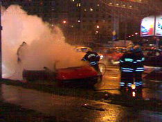 В столице сгорел Ferrari В столице сгорел Ferrari