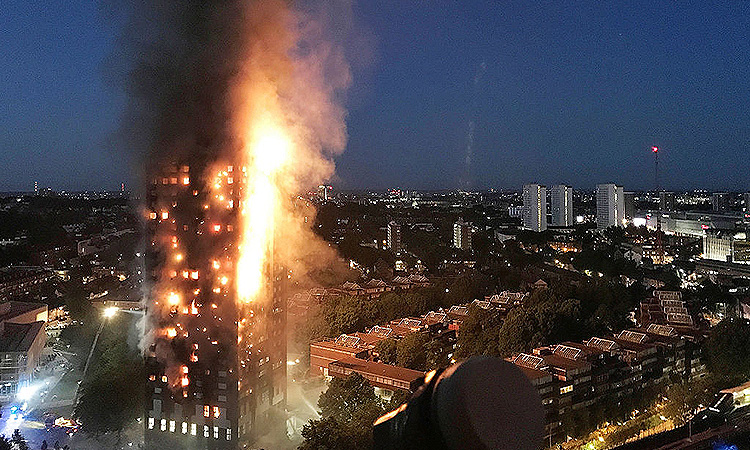В лондонском пожаре увидели ад