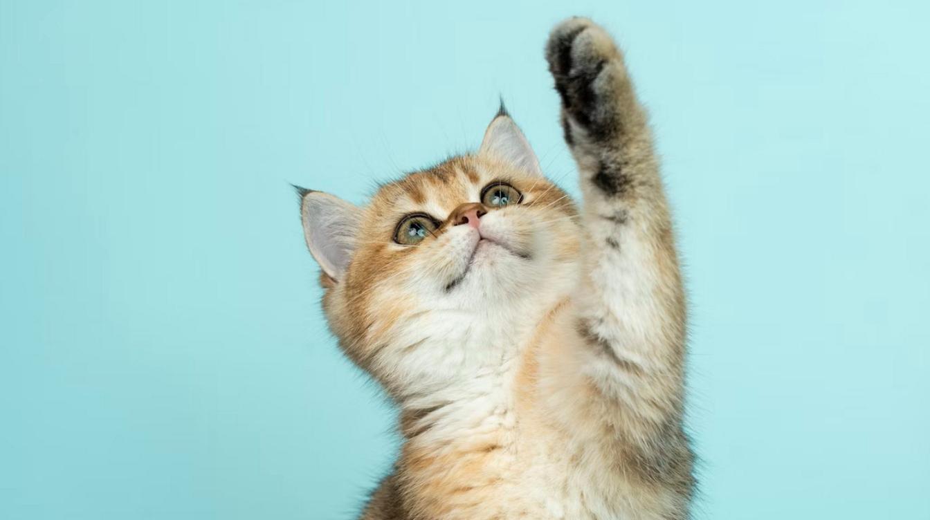 Запутавшийся в полотенце котенок умилил публику – видео 