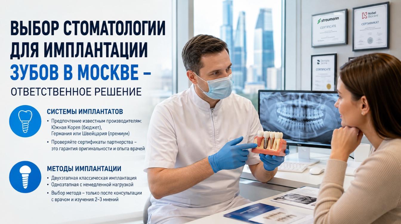 Стоматология в центре Москвы: имплантация — как выбрать и на что обратить внимание