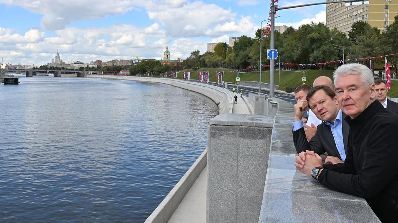 Собянин: Непрерывная линия московских набережных стала длиннее на 2,2 км