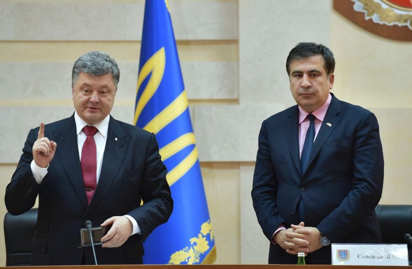 Петр Порошенко и Михаил Саакашвили. Фото: Николай Лазаренко/ТАСС