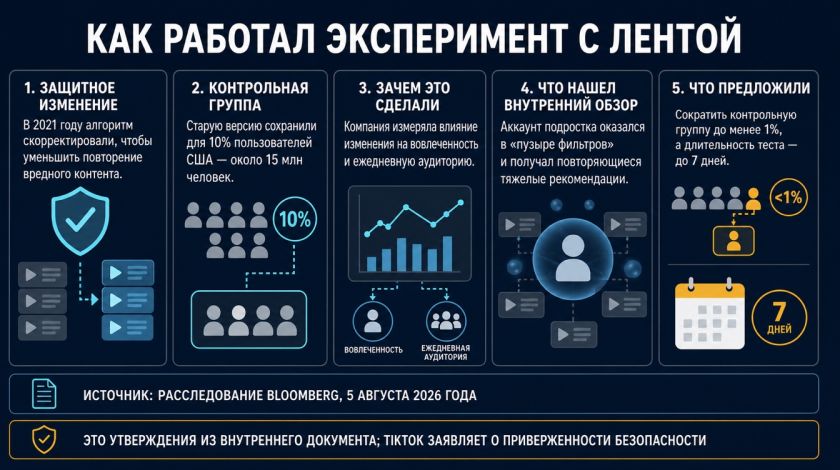 Как работал эксперимент TikTok с рекомендательной лентой