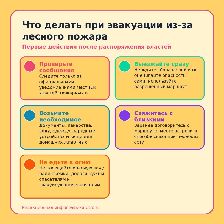 Что делать при эвакуации из-за лесного пожара