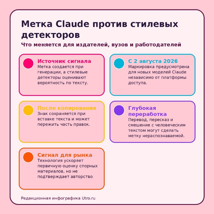 Метка Claude против стилевых детекторов