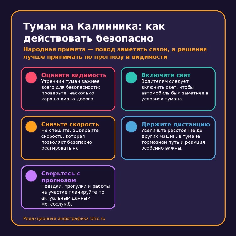 Туман на Калинника: как действовать безопасно